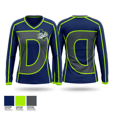 Texas Dubs 34841812 Women's Long Sleeve V-neck Shirt - 1