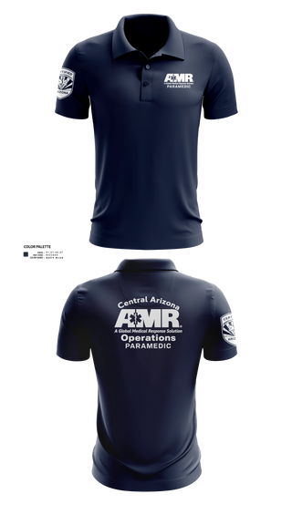Short Sleeve Performance Polo, AMR  Central Arizona Operations, EMS/EMT, Teamtime, Team time, sublimation, custom sports apparel, team uniforms, spirit wear, spiritwear, sports uniforms, custom shirts, team store, custom team store, fundraiser sports, apparel fundraiser