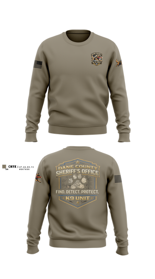 Crew Neck Sweatshirt, Dane County K9, Police, Teamtime, Team time, sublimation, custom sports apparel, team uniforms, spirit wear, spiritwear, sports uniforms, custom shirts, team store, custom team store, fundraiser sports, apparel fundraiser