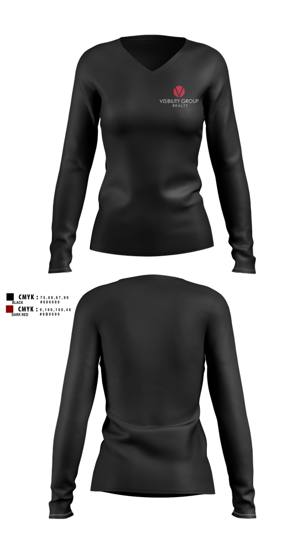 Womens Long Sleeve Vneck Shirt, Keller Williams realty, , Teamtime, Team time, sublimation, custom sports apparel, team uniforms, spirit wear, spiritwear, sports uniforms, custom shirts, team store, custom team store, fundraiser sports, apparel fundraiser