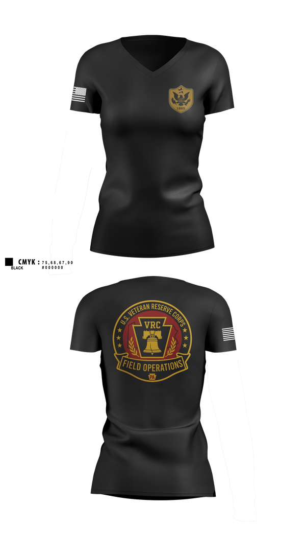 Womens Short Sleeve Vneck Shirt, 1 PA BN, Army, Teamtime, Team time, sublimation, custom sports apparel, team uniforms, spirit wear, spiritwear, sports uniforms, custom shirts, team store, custom team store, fundraiser sports, apparel fundraiser