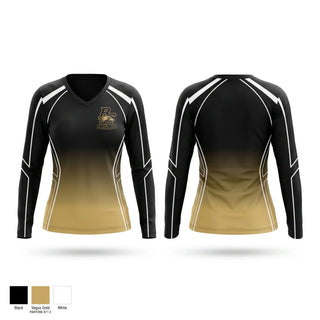 Womens Long Sleeve Vneck Shirt, Buchanan County Eagles, Baseball, Teamtime, Team time, sublimation, custom sports apparel, team uniforms, spirit wear, spiritwear, sports uniforms, custom shirts, team store, custom team store, fundraiser sports, apparel fundraiser