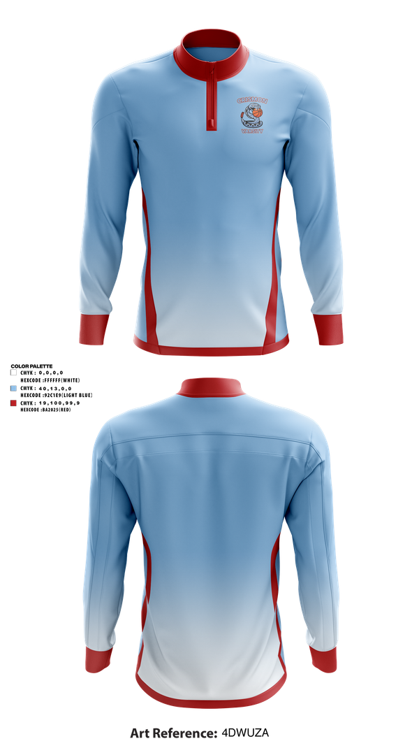 Quarter Zip Jacket, Crismon Rattlers, Women's Basketball, Teamtime, Team time, sublimation, custom sports apparel, team uniforms, spirit wear, spiritwear, sports uniforms, custom shirts, team store, custom team store, fundraiser sports, apparel fundraiser