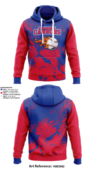 Hoodie, Camden Cannons, Baseball, Teamtime, Team time, sublimation, custom sports apparel, team uniforms, spirit wear, spiritwear, sports uniforms, custom shirts, team store, custom team store, fundraiser sports, apparel fundraiser