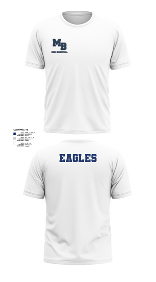 Short Sleeve Performance Shirt, MB EAGLES Women's Basketball, Women's Basketball, Teamtime, Team time, sublimation, custom sports apparel, team uniforms, spirit wear, spiritwear, sports uniforms, custom shirts, team store, custom team store, fundraiser sports, apparel fundraiser