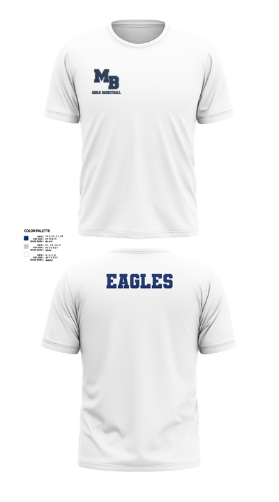 MB EAGLES Women's Basketball 49387606 Short Sleeve Performance Shirt - 3