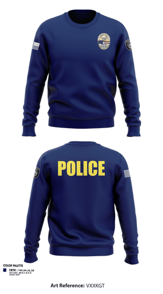 Crew Neck Sweatshirt, Kimberly-Hansen Police Department, Police, Teamtime, Team time, sublimation, custom sports apparel, team uniforms, spirit wear, spiritwear, sports uniforms, custom shirts, team store, custom team store, fundraiser sports, apparel fundraiser
