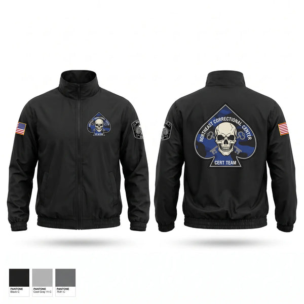 Windbreaker, Northeast Correctional Center, Police, Teamtime, Team time, sublimation, custom sports apparel, team uniforms, spirit wear, spiritwear, sports uniforms, custom shirts, team store, custom team store, fundraiser sports, apparel fundraiser