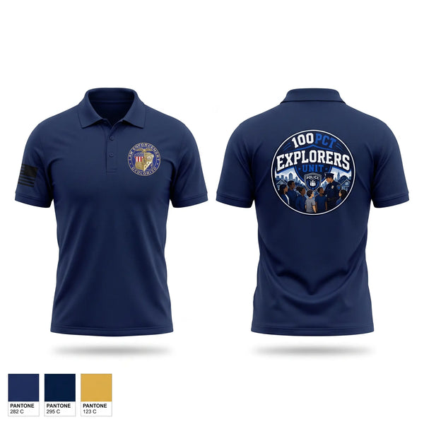 Short Sleeve Performance Polo, NYPD explorer unit, Police, Teamtime, Team time, sublimation, custom sports apparel, team uniforms, spirit wear, spiritwear, sports uniforms, custom shirts, team store, custom team store, fundraiser sports, apparel fundraiser