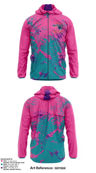 Windbreaker, Madison Middle Lady Patriots Soccer, Women's Soccer, Teamtime, Team time, sublimation, custom sports apparel, team uniforms, spirit wear, spiritwear, sports uniforms, custom shirts, team store, custom team store, fundraiser sports, apparel fundraiser