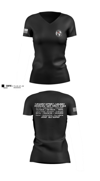 Womens Short Sleeve Vneck Shirt, D.B. Coopers, Army, Teamtime, Team time, sublimation, custom sports apparel, team uniforms, spirit wear, spiritwear, sports uniforms, custom shirts, team store, custom team store, fundraiser sports, apparel fundraiser