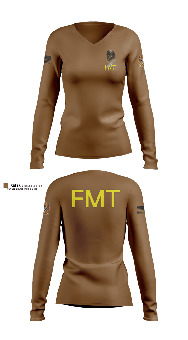 Womens Long Sleeve Vneck Shirt, SOJTF, Army, Teamtime, Team time, sublimation, custom sports apparel, team uniforms, spirit wear, spiritwear, sports uniforms, custom shirts, team store, custom team store, fundraiser sports, apparel fundraiser