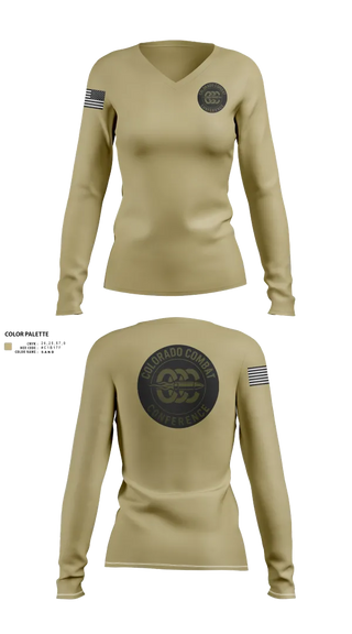 Womens Long Sleeve Vneck Shirt, , Wrestling, Teamtime, Team time, sublimation, custom sports apparel, team uniforms, spirit wear, spiritwear, sports uniforms, custom shirts, team store, custom team store, fundraiser sports, apparel fundraiser
