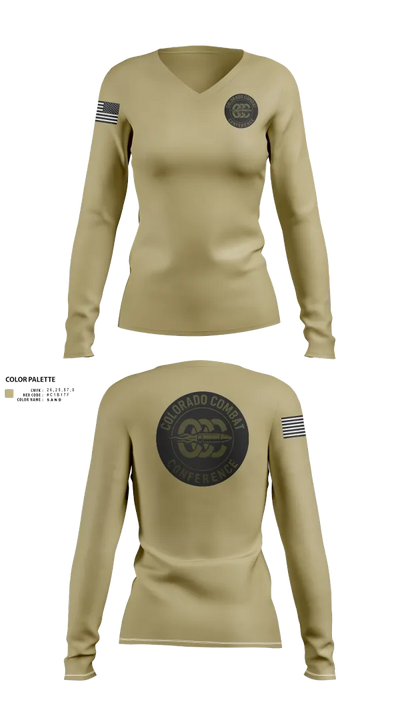Colorado Combat Conference 90728248 Women's Long Sleeve V-neck Shirt - 23