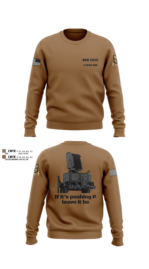 Crew Neck Sweatshirt, 1/204th ADA, , Teamtime, Team time, sublimation, custom sports apparel, team uniforms, spirit wear, spiritwear, sports uniforms, custom shirts, team store, custom team store, fundraiser sports, apparel fundraiser