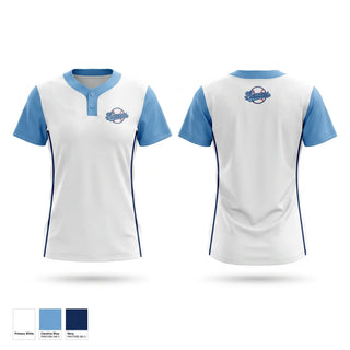 Two Button Softball Jersey, Shoreline Breakers 12u Royal, Softball, Teamtime, Team time, sublimation, custom sports apparel, team uniforms, spirit wear, spiritwear, sports uniforms, custom shirts, team store, custom team store, fundraiser sports, apparel fundraiser
