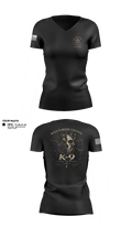 Williamson County K-9 Unit 61975120 Women's Short Sleeve V-neck Shirt - 14