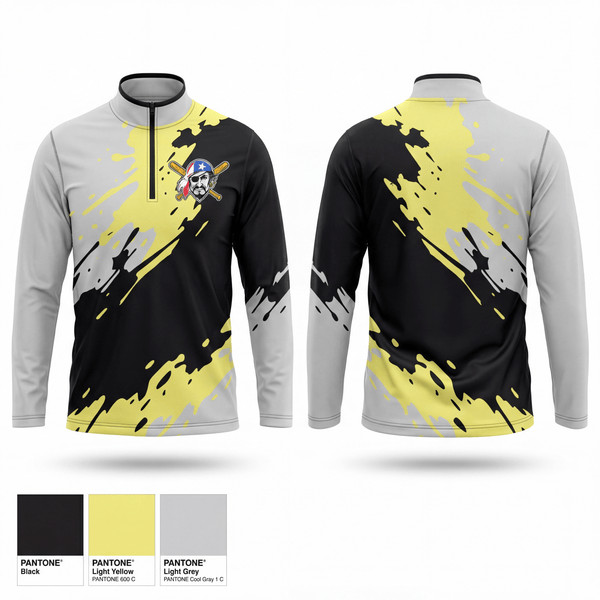 Quarter Zip Jacket, Newark Piratas, Baseball, Teamtime, Team time, sublimation, custom sports apparel, team uniforms, spirit wear, spiritwear, sports uniforms, custom shirts, team store, custom team store, fundraiser sports, apparel fundraiser