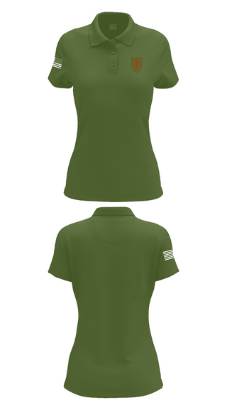 Womens Short Sleeve Performance Polo, 1st Infantry Division, Army, Teamtime, Team time, sublimation, custom sports apparel, team uniforms, spirit wear, spiritwear, sports uniforms, custom shirts, team store, custom team store, fundraiser sports, apparel fundraiser