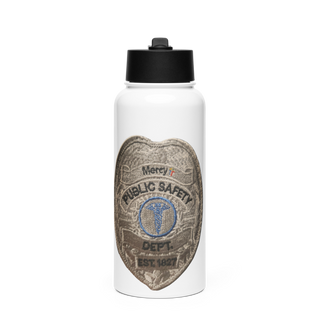 Mercy Public Safety Stainless Steel Water Bottle with a Straw Lid
