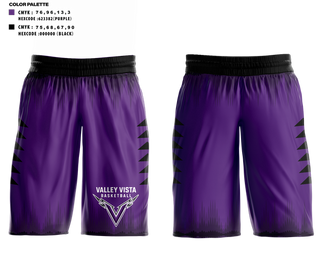 Mens Basketball Shorts, Valley Vista Basketball, Men's Basketball, Teamtime, Team time, sublimation, custom sports apparel, team uniforms, spirit wear, spiritwear, sports uniforms, custom shirts, team store, custom team store, fundraiser sports, apparel fundraiser