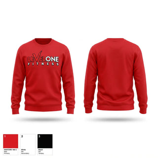Crew Neck Sweatshirt, Levelonefitness, , Teamtime, Team time, sublimation, custom sports apparel, team uniforms, spirit wear, spiritwear, sports uniforms, custom shirts, team store, custom team store, fundraiser sports, apparel fundraiser