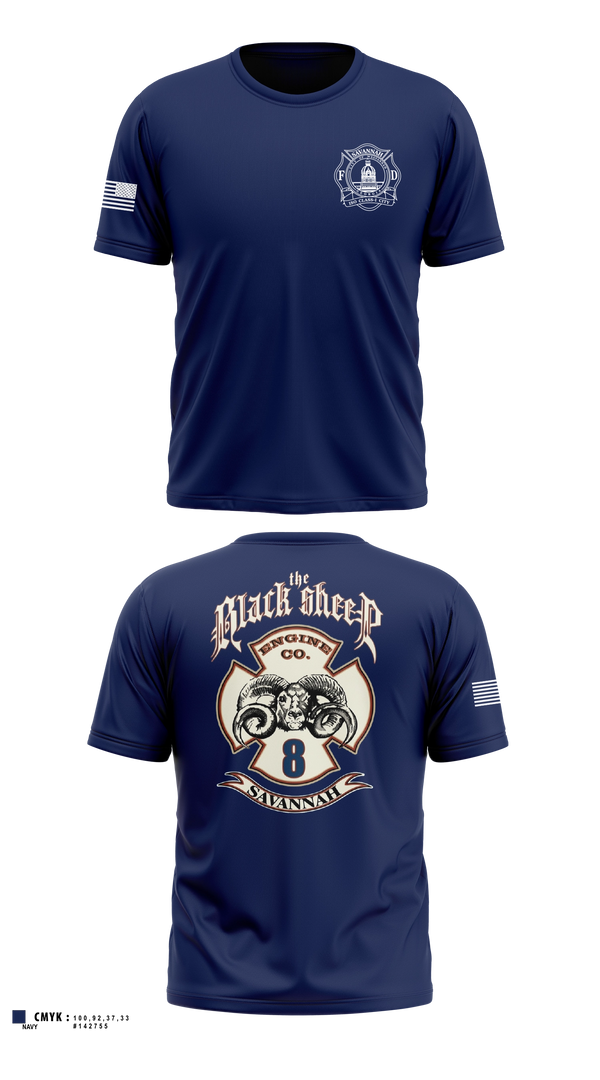 Old School Cotton Feel Shirt, Engine 8, Fire Department, Teamtime, Team time, sublimation, custom sports apparel, team uniforms, spirit wear, spiritwear, sports uniforms, custom shirts, team store, custom team store, fundraiser sports, apparel fundraiser