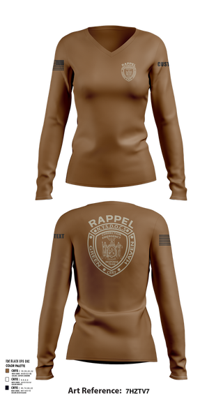 Womens Long Sleeve Vneck Shirt, Green Haven CERT, , Teamtime, Team time, sublimation, custom sports apparel, team uniforms, spirit wear, spiritwear, sports uniforms, custom shirts, team store, custom team store, fundraiser sports, apparel fundraiser