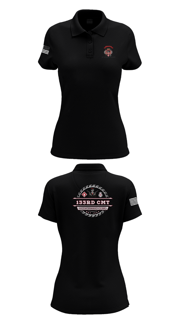 Womens Short Sleeve Performance Polo, 133rd Construction Management Team, , Teamtime, Team time, sublimation, custom sports apparel, team uniforms, spirit wear, spiritwear, sports uniforms, custom shirts, team store, custom team store, fundraiser sports, apparel fundraiser