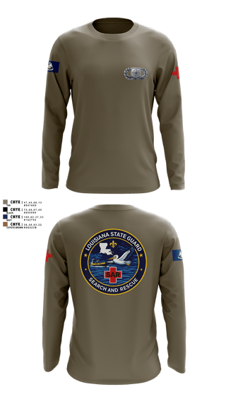 Long Sleeve Performance Shirt, Louisiana State Guard, Army, Teamtime, Team time, sublimation, custom sports apparel, team uniforms, spirit wear, spiritwear, sports uniforms, custom shirts, team store, custom team store, fundraiser sports, apparel fundraiser