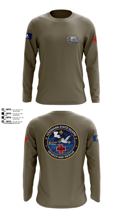 Louisiana State Guard 59908555 Long Sleeve Performance Shirt 12