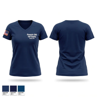 Womens Short Sleeve Vneck Shirt, Pinnacle EMS (Yell County), EMS/EMT, Teamtime, Team time, sublimation, custom sports apparel, team uniforms, spirit wear, spiritwear, sports uniforms, custom shirts, team store, custom team store, fundraiser sports, apparel fundraiser