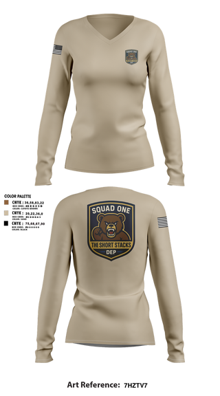 Womens Long Sleeve Vneck Shirt, DEP Police Squad One, , Teamtime, Team time, sublimation, custom sports apparel, team uniforms, spirit wear, spiritwear, sports uniforms, custom shirts, team store, custom team store, fundraiser sports, apparel fundraiser