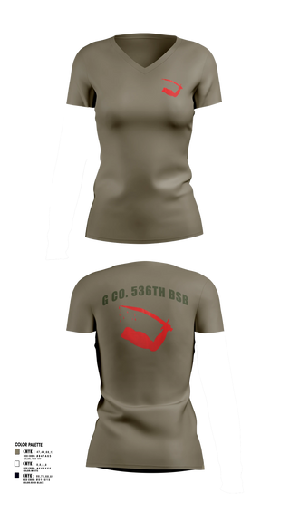 Womens Short Sleeve Vneck Shirt, G Co. 536th BSB, E-Sports, Teamtime, Team time, sublimation, custom sports apparel, team uniforms, spirit wear, spiritwear, sports uniforms, custom shirts, team store, custom team store, fundraiser sports, apparel fundraiser