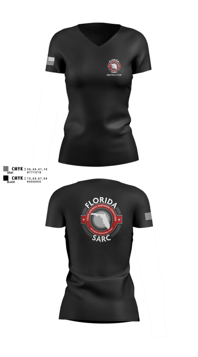 Florida State Animal Response Coalition 45441276 Women's Short Sleeve V-neck Shirt - 10