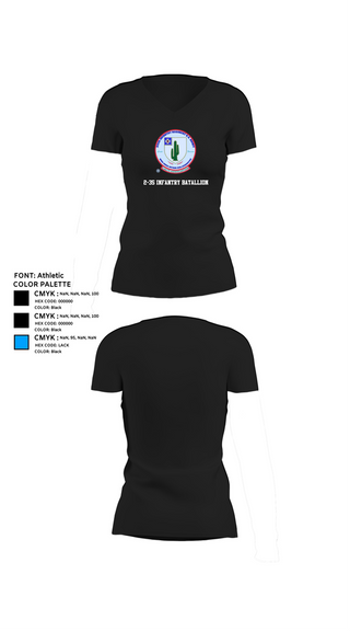 Womens Short Sleeve Vneck Shirt, 2-35 Infantry Batallion, , Teamtime, Team time, sublimation, custom sports apparel, team uniforms, spirit wear, spiritwear, sports uniforms, custom shirts, team store, custom team store, fundraiser sports, apparel fundraiser