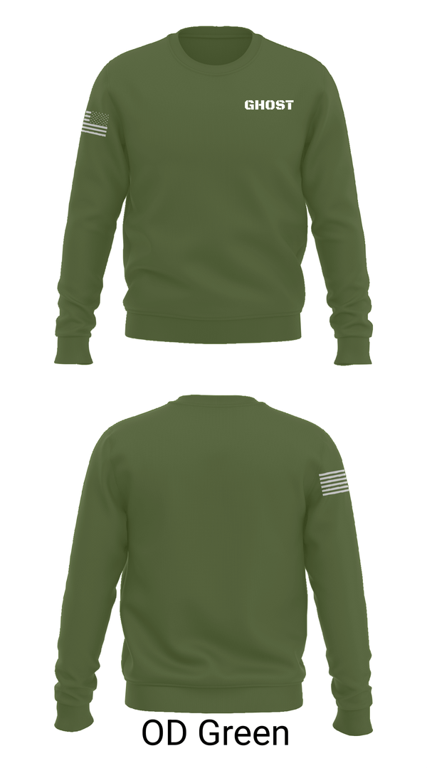 Crew Neck Sweatshirt, GHOST, Army, Teamtime, Team time, sublimation, custom sports apparel, team uniforms, spirit wear, spiritwear, sports uniforms, custom shirts, team store, custom team store, fundraiser sports, apparel fundraiser