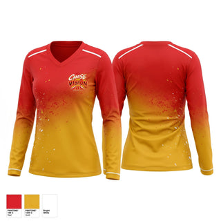 Womens Long Sleeve Vneck Shirt, Bridgeport High School Basketball, Men's Basketball, Teamtime, Team time, sublimation, custom sports apparel, team uniforms, spirit wear, spiritwear, sports uniforms, custom shirts, team store, custom team store, fundraiser sports, apparel fundraiser