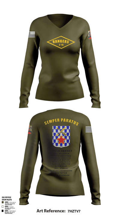 2-16 rangers 46509230 Women's Long Sleeve V-neck Shirt - 21