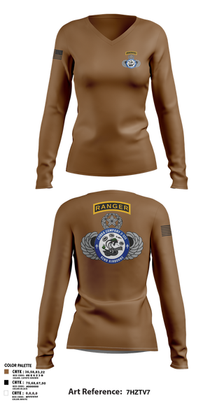 Womens Long Sleeve Vneck Shirt, Cobra Company, , Teamtime, Team time, sublimation, custom sports apparel, team uniforms, spirit wear, spiritwear, sports uniforms, custom shirts, team store, custom team store, fundraiser sports, apparel fundraiser