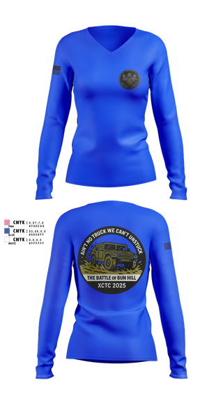 Womens Long Sleeve Vneck Shirt, A 1/111 Field Artillery, , Teamtime, Team time, sublimation, custom sports apparel, team uniforms, spirit wear, spiritwear, sports uniforms, custom shirts, team store, custom team store, fundraiser sports, apparel fundraiser