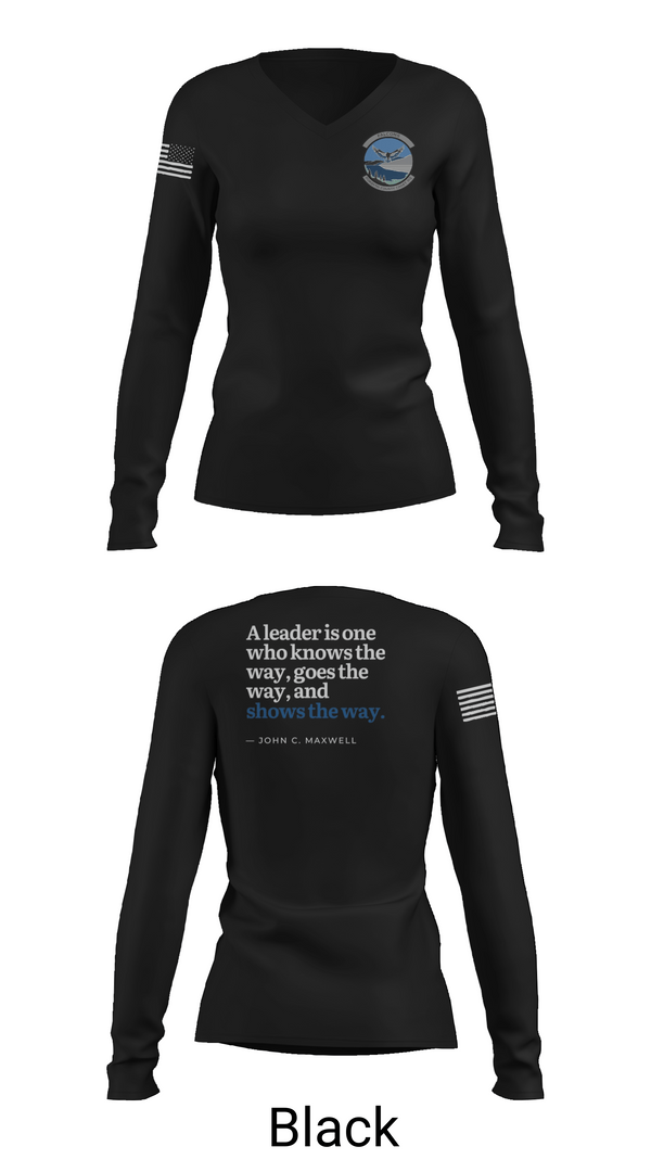 Womens Long Sleeve Vneck Shirt, CAP GA-160, Air Force, Teamtime, Team time, sublimation, custom sports apparel, team uniforms, spirit wear, spiritwear, sports uniforms, custom shirts, team store, custom team store, fundraiser sports, apparel fundraiser