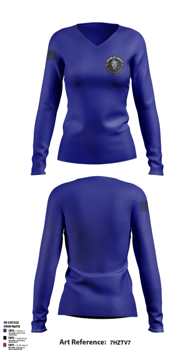 Charlie Shift 96324144 Women's Long Sleeve V-neck Shirt - 1