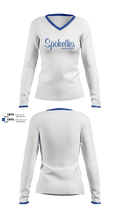 New Mexico Spokettes Racing Team 71010513 Women's Long Sleeve V-neck Shirt - 3