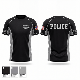 Short Sleeve Performance Shirt, Berks County Detectives Narcotics, Police, Teamtime, Team time, sublimation, custom sports apparel, team uniforms, spirit wear, spiritwear, sports uniforms, custom shirts, team store, custom team store, fundraiser sports, apparel fundraiser