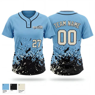 Two Button Softball Jersey, Northampton Revolution, Softball, Teamtime, Team time, sublimation, custom sports apparel, team uniforms, spirit wear, spiritwear, sports uniforms, custom shirts, team store, custom team store, fundraiser sports, apparel fundraiser