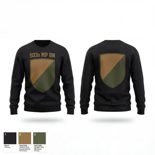 Crew Neck Sweatshirt, 503d MP BN, Army, Teamtime, Team time, sublimation, custom sports apparel, team uniforms, spirit wear, spiritwear, sports uniforms, custom shirts, team store, custom team store, fundraiser sports, apparel fundraiser