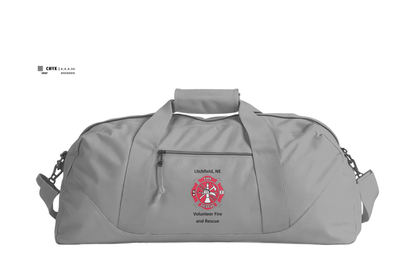 Duffle Bag, Litchfield Volunteer Fire Department, Fire Department, Teamtime, Team time, sublimation, custom sports apparel, team uniforms, spirit wear, spiritwear, sports uniforms, custom shirts, team store, custom team store, fundraiser sports, apparel fundraiser