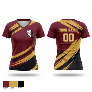 Womens Short Sleeve Vneck Shirt, Chesapeake Bay Dawgs, , Teamtime, Team time, sublimation, custom sports apparel, team uniforms, spirit wear, spiritwear, sports uniforms, custom shirts, team store, custom team store, fundraiser sports, apparel fundraiser