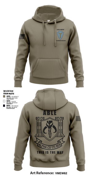 Hoodie, A Co 172 BEB, National Guard, Teamtime, Team time, sublimation, custom sports apparel, team uniforms, spirit wear, spiritwear, sports uniforms, custom shirts, team store, custom team store, fundraiser sports, apparel fundraiser